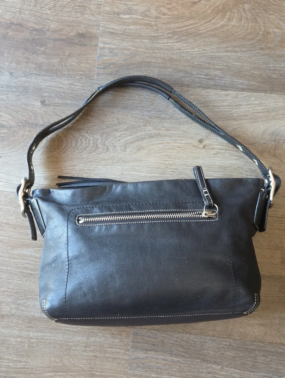 Vintage Coach 1417 Black Genuine Leather East West Legacy Shoulder Bag Hobo Bag